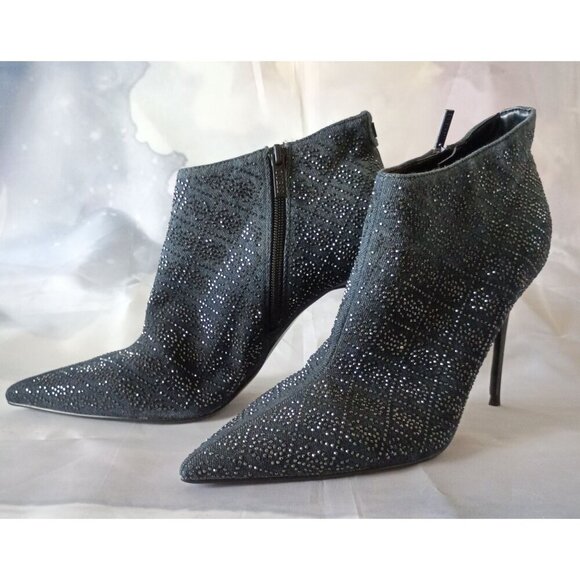 GUESS Fazzie Black Ankle Boots Stiletto Pointed Toe Size 9.5 NEW No Box - Picture 3 of 12